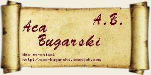 Aca Bugarski vizit kartica